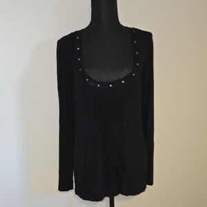 Calvin Klein Black Studded Blouse